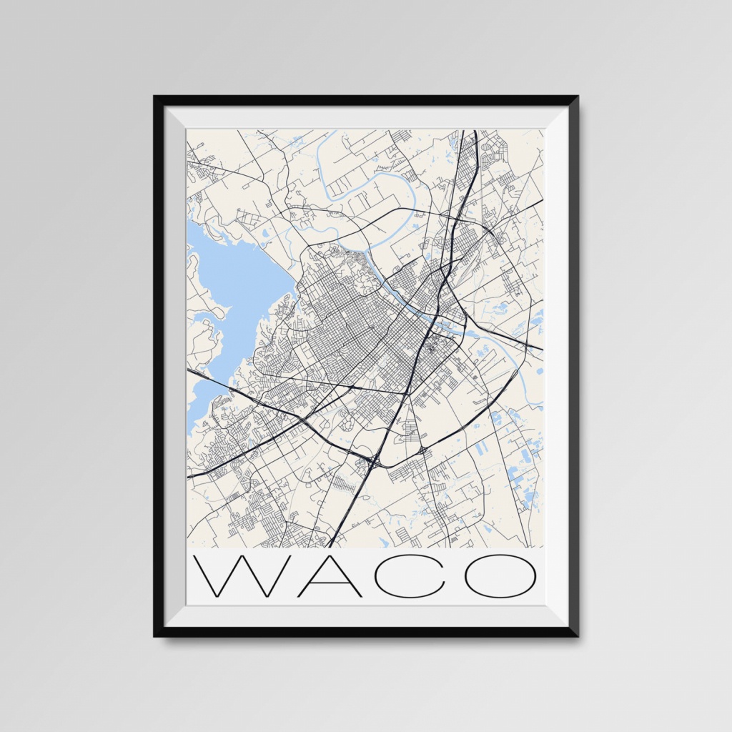 Waco Texas Map Waco City Map Print Waco Map Poster Waco | Etsy - Printable Map Of Waco Texas