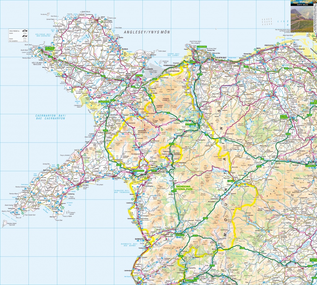 Wales Offline Map, Including Anglesey, Snowdonia, Pembrokeshire And - Printable Map Of Wales