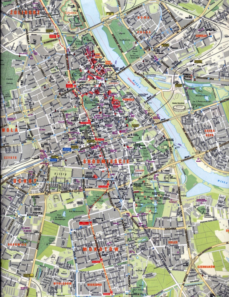 Warsaw Map | Rtlbreakfastclub - Warsaw Tourist Map Printable