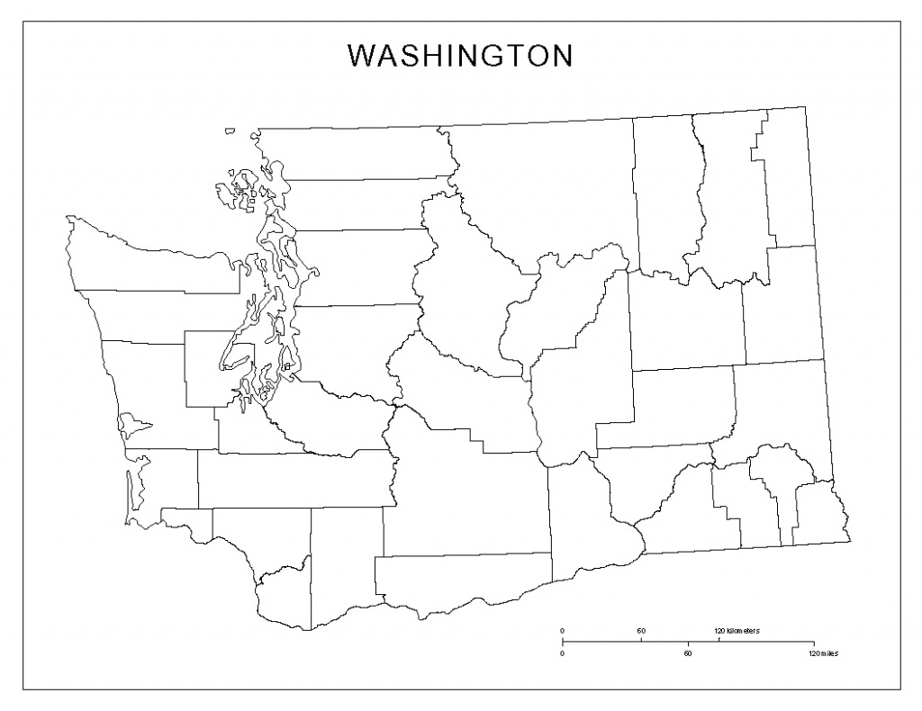Washington Blank Map - Washington State Counties Map Printable