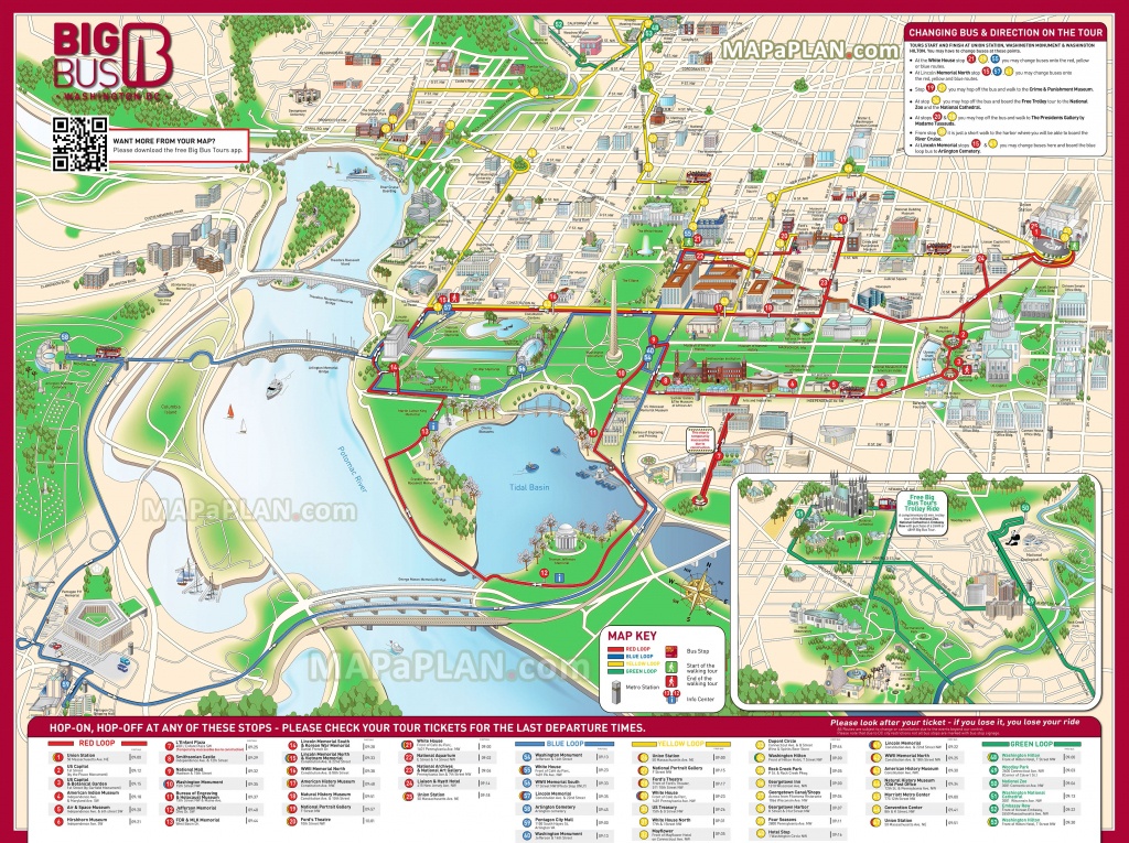 Washington Dc Maps - Top Tourist Attractions - Free, Printable City - Washington Dc City Map Printable