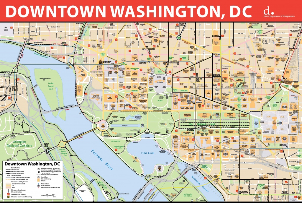 Washington Dc Printable Map And Travel Information | Download Free - Printable Map Of Washington Dc Attractions