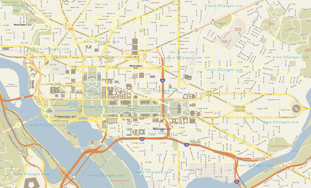 Washington Dc Street Map - Printable Street Map Of Washington Dc