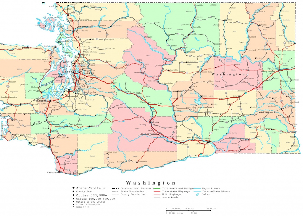 Washington Printable Map - Printable Map Of Washington State