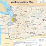 Washington State   Seattle North To The Canada Border And Spokane   Washington State Road Map Printable
