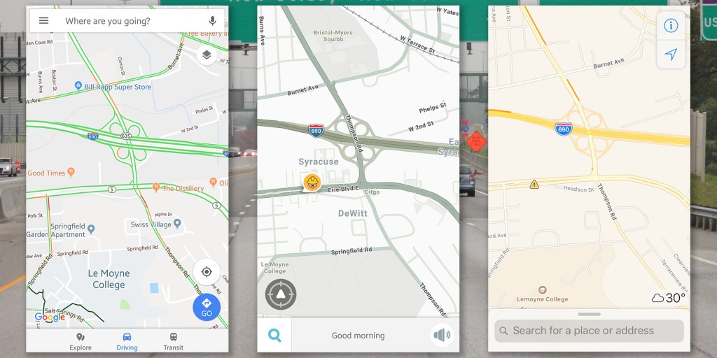 Waze Vs Google Maps Vs Apple Maps: The Best Navigation App - Sat Nav With Florida Maps