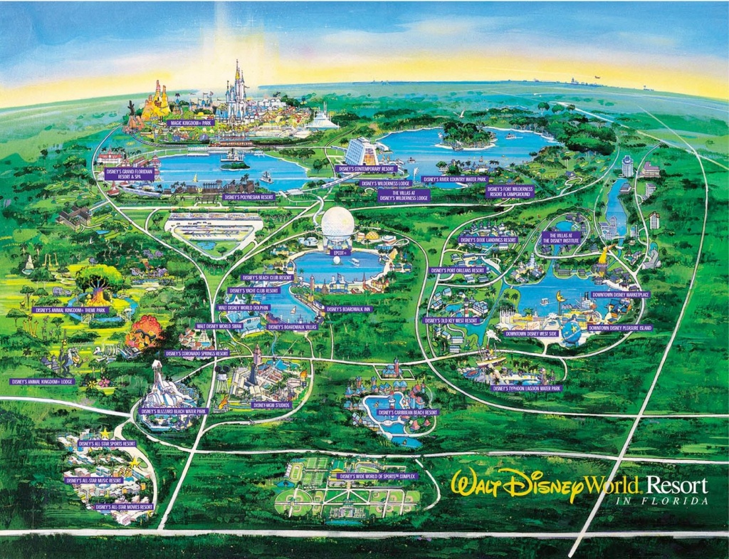 Wdw Wall Map And Walt Disney World Besttabletfor Me Within Resorts - Disney Resorts Florida Map