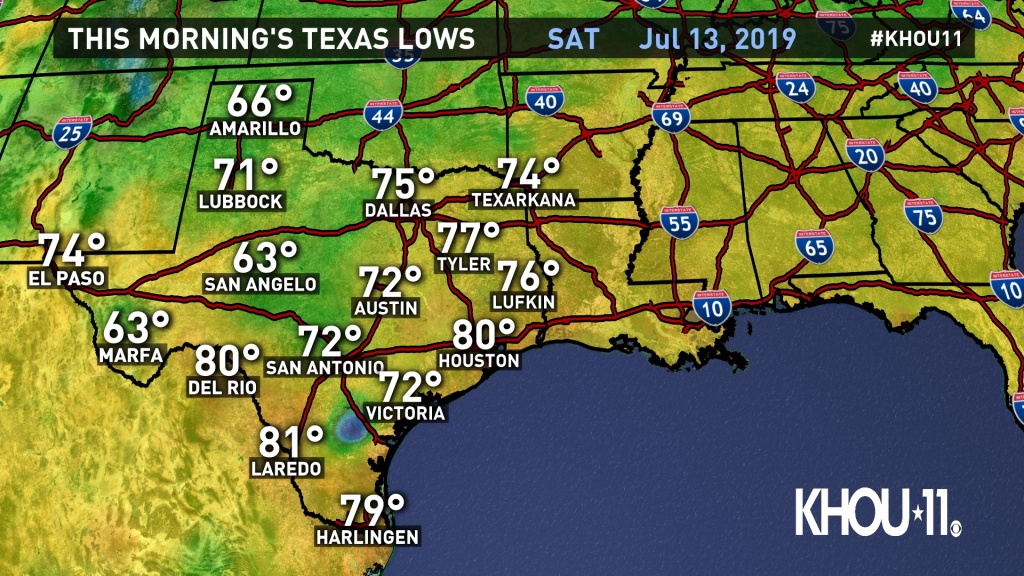 Weather Maps On Khou In Houston - Texas Weather Map Temps