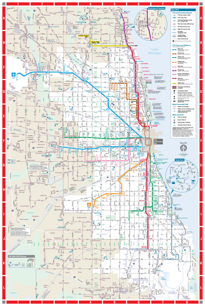 Web-Based System Map - Cta - Printable Map Of Downtown Chicago Streets