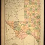 West Texas Map Of Texas Wall Art Decor Large Antique Western Wedding   Old Texas Map Wall Art