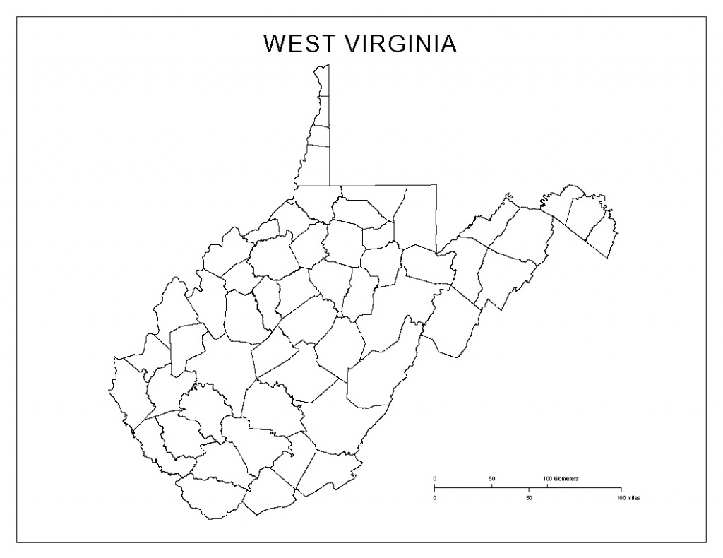 West Virginia Blank Map - Printable Map Of West Virginia