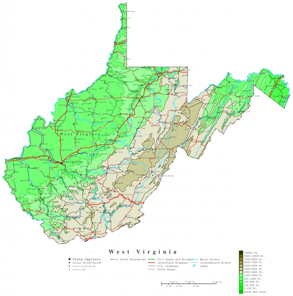 West Virginia Map - Online Maps Of West Virginia State - Printable Map Of West Virginia
