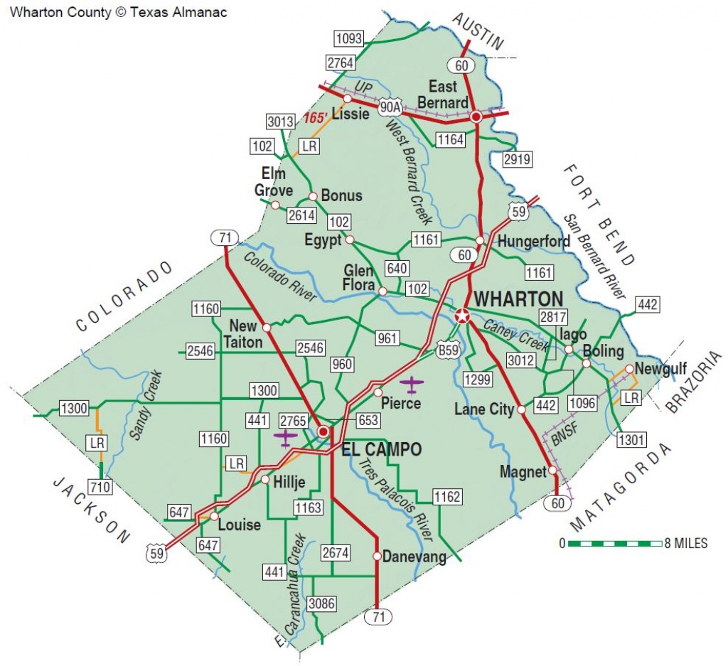 Wharton County | The Handbook Of Texas Online| Texas State - Map Of Matagorda County Texas