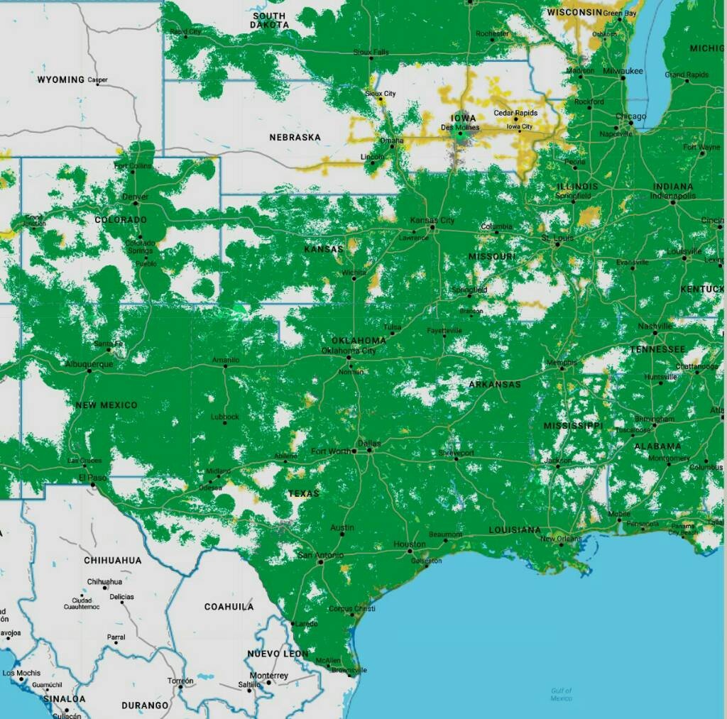 What A T-Mobile/sprint Merger Would Look Like Coverage Wise. - Page 2 - Sprint Coverage Map Texas