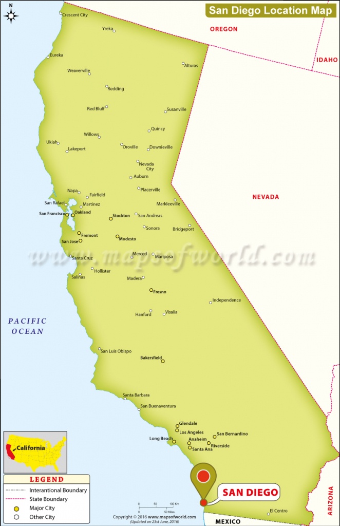 Where Is San Diego Located In California, Usa - Where Can I Buy A Map Of California