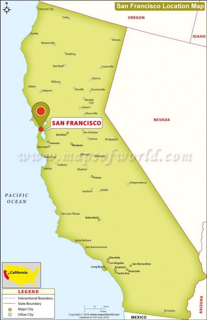 Where Is San Francisco California State Map Map San Francisco - A - A Map Of San Francisco California