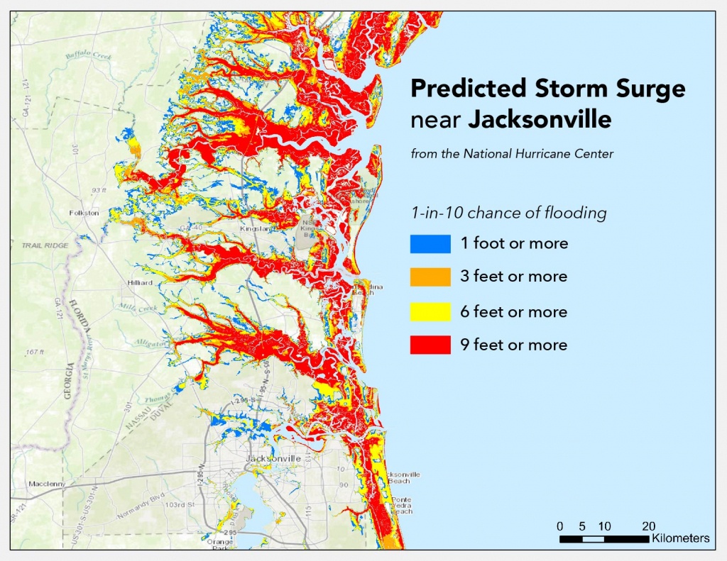 Where Will Hurricane Matthew Cause The Worst Flooding? | Temblor - Florida Flood Map