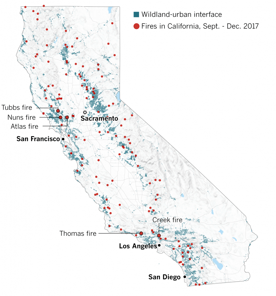 Why The 2017 Fire Season Has Been One Of California&amp;#039;s Worst - Los - California Wildfire Risk Map