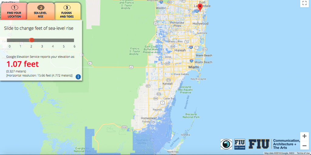Will Flooding From Sea-Level Rise Impact Your House? This App Lets - Florida Sea Rise Map