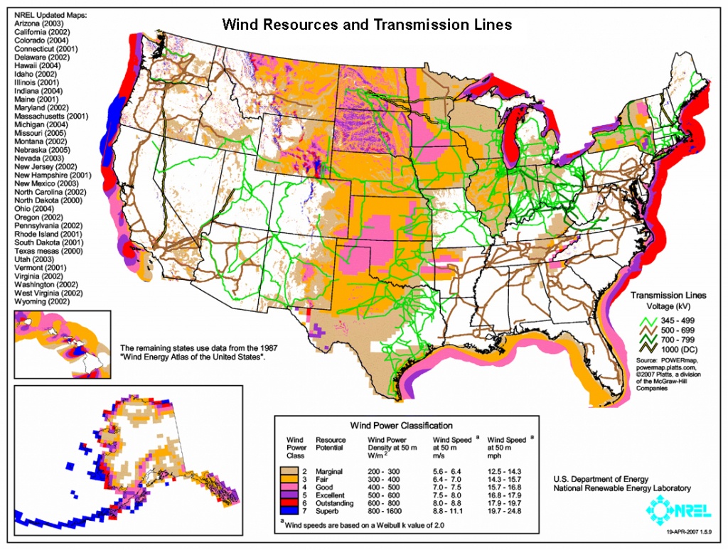 Wind Generation Potential In The United States - Wikipedia - Electric Transmission Lines Map Texas