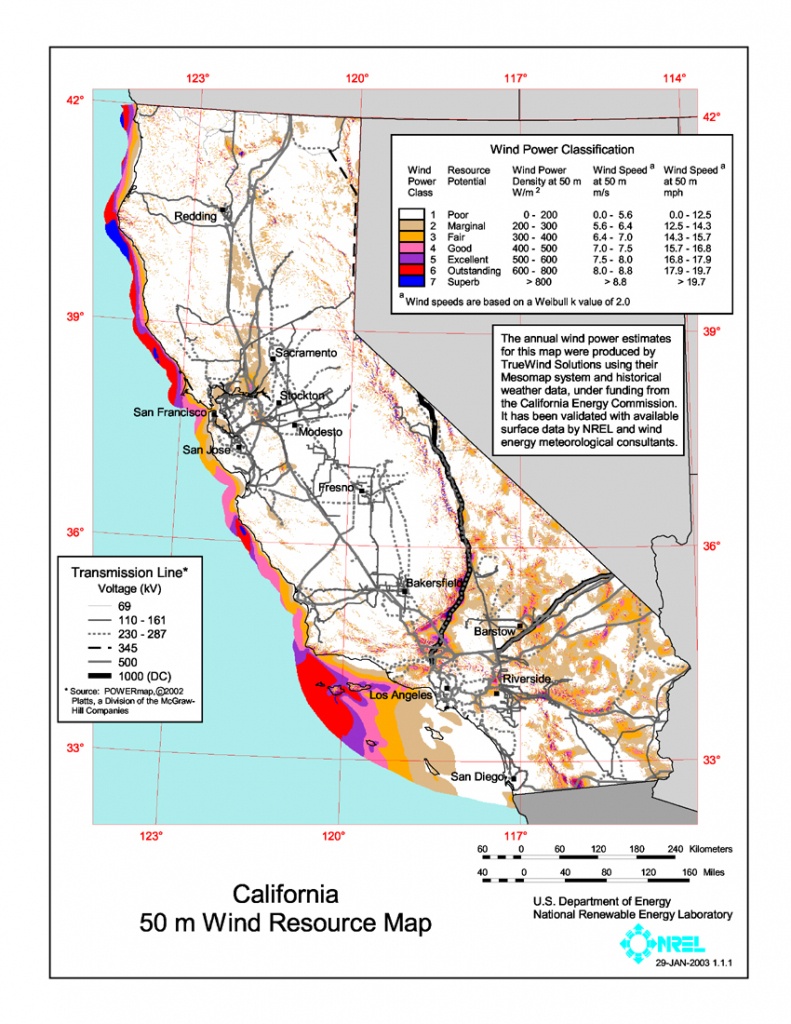Wind Power In California - Wikipedia - Real Time Wind Map California