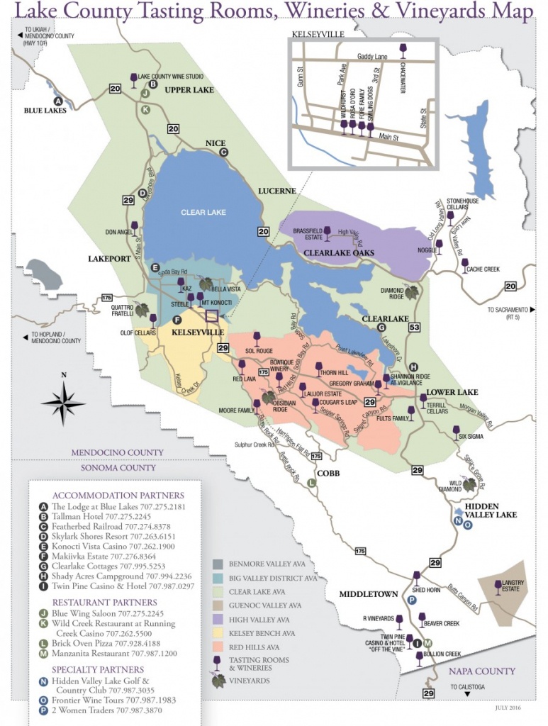 Wine Tasting - Lake County - California Wine Country Map