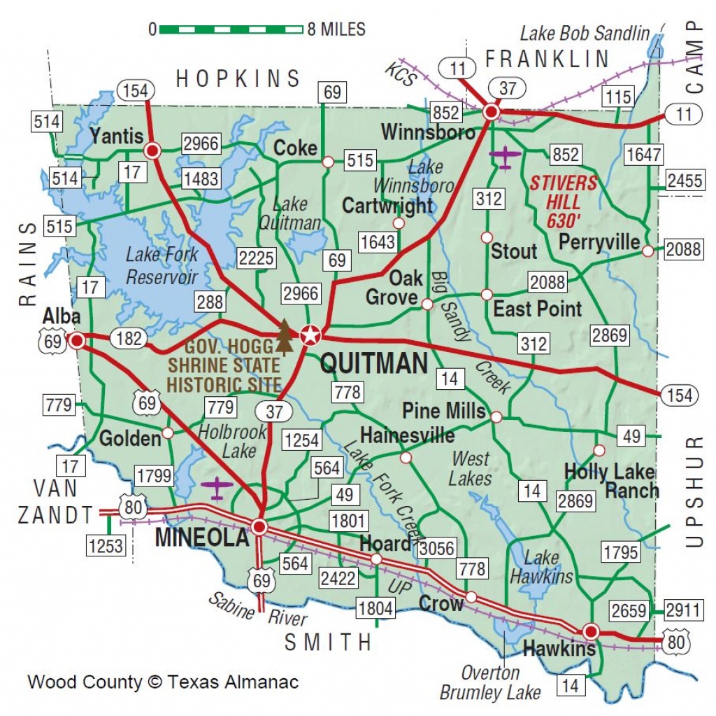 Wood County | The Handbook Of Texas Online| Texas State Historical - Quitman Texas Map