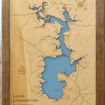 Wood Laser Cut Map Of Lake Livingston Texas Engraved Map | Etsy   Map Of Lake Livingston Texas