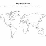 Worksheet : Blank World Map Printable Template For Students And Kids   Blackline World Map Printable Free