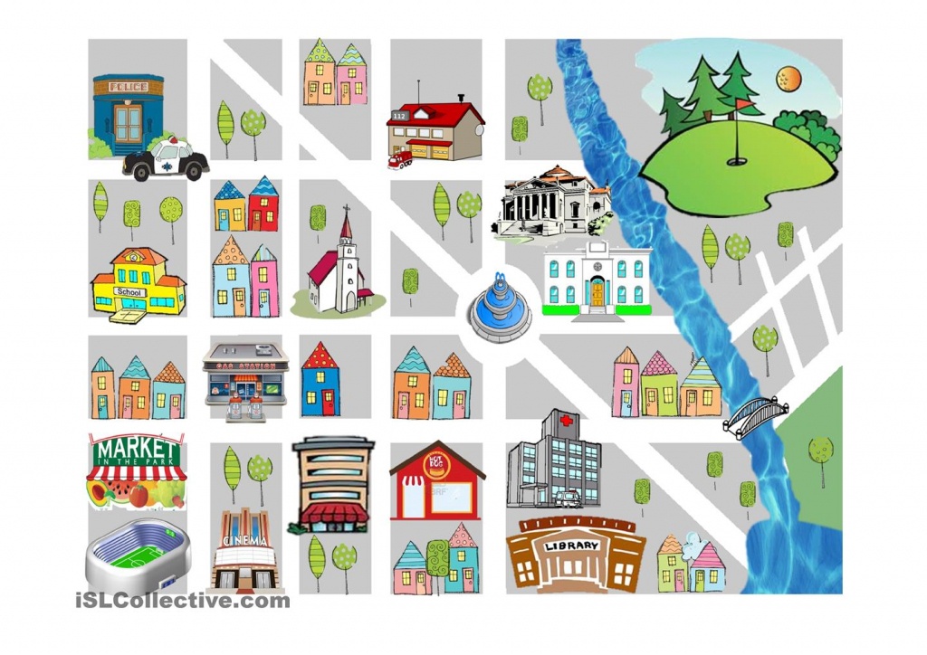 Worksheet : Prepositions Of Place Free Esl Worksheets Clipart - Community Map For Kids Printable