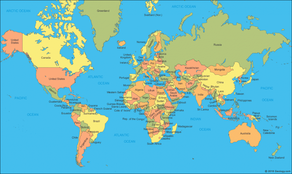 World Map: A Clickable Map Of World Countries :-) - Free Printable World Map With Country Names