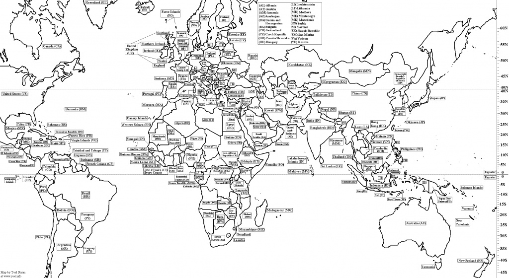 World Map Black And White With Countries - Maydan.mouldings.co - Free Printable World Map With Country Names