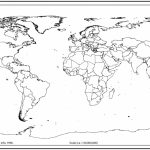 World Map Outline With Countries | World Map | Blank World Map, Map   World Map With Scale Printable