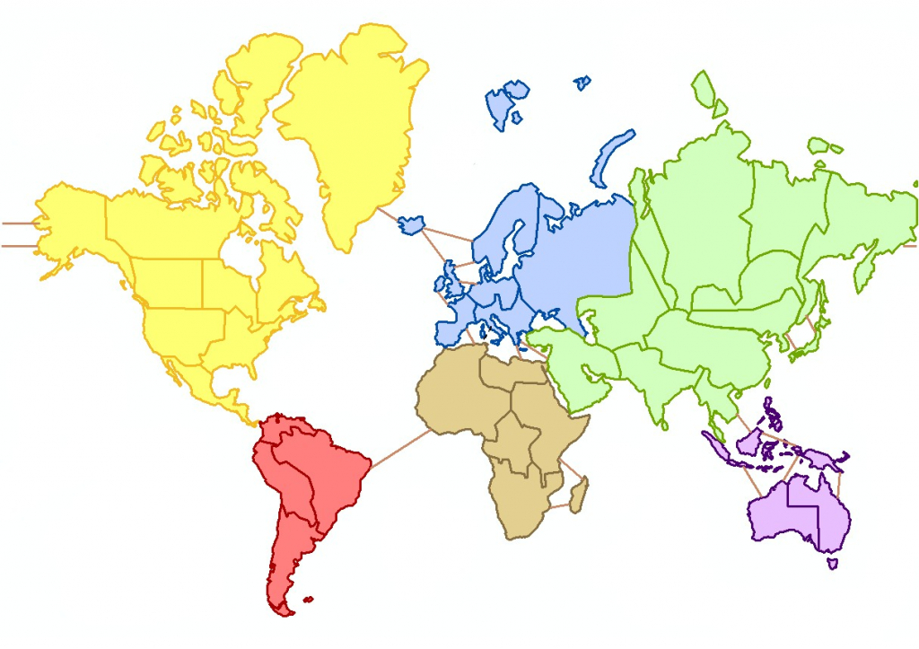 World Map Without Asia 