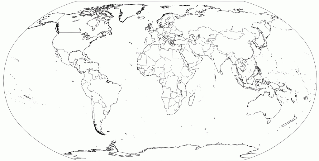 World Outline Map | Crafts | Blank World Map, World Map Printable - Full Page World Map Printable