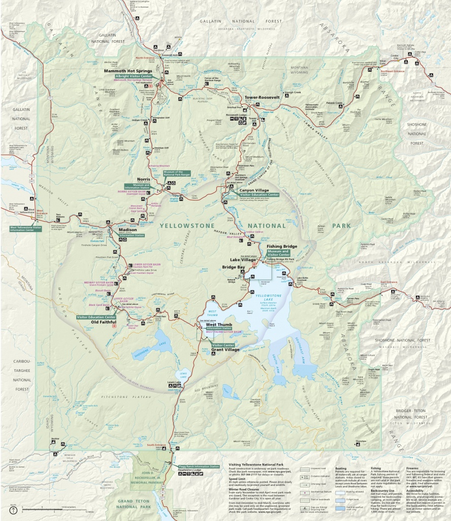 Free Printable Yellowstone National Park Map London Top Attractions Map