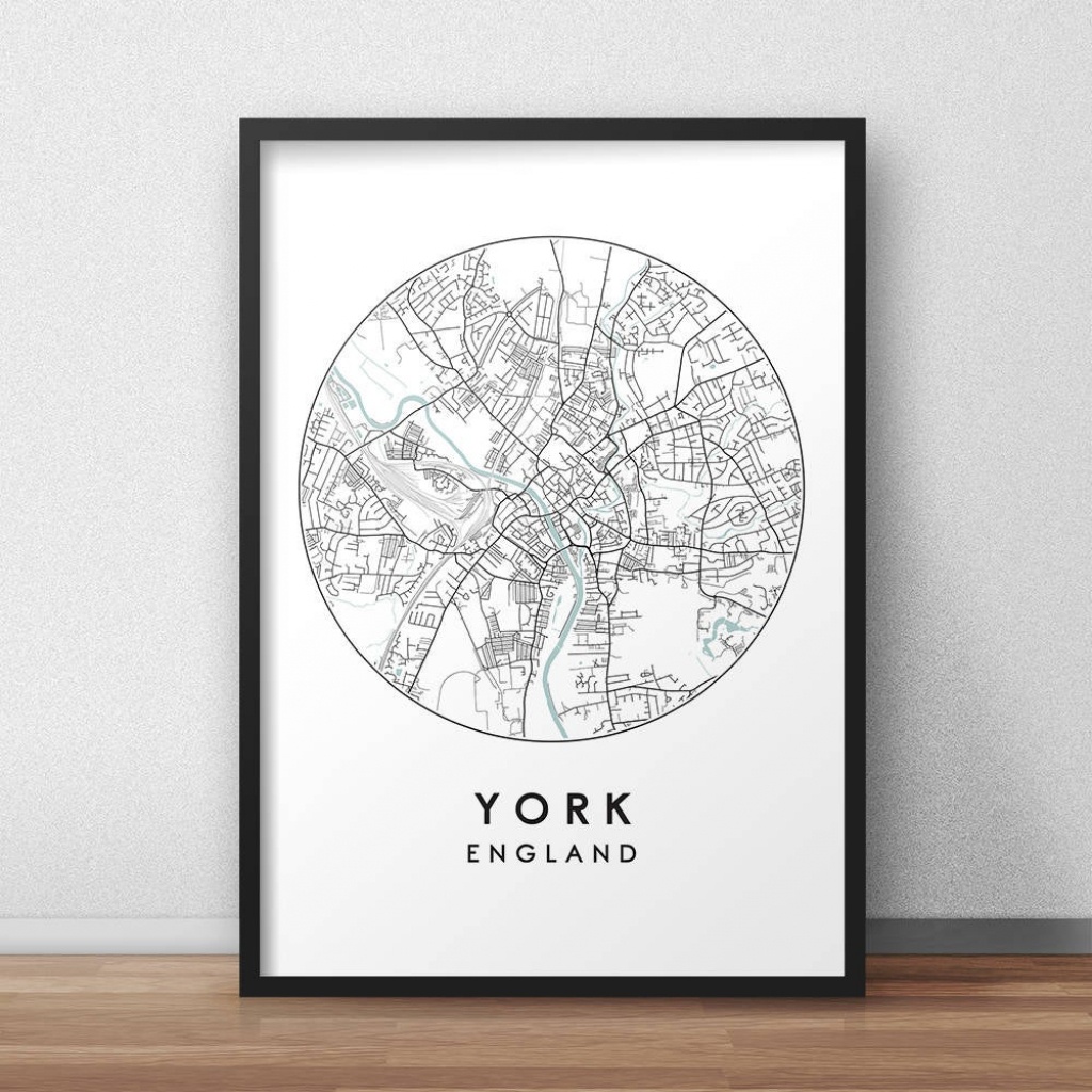 York City Print Street Map Art York Map Poster York Map | Etsy - York Street Map Printable