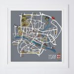 York Map Fine Art Print   Katie Cardew Illustrations   York Street Map Printable