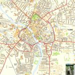 York Offline Street Map, Including The Minster, City Walls   York Street Map Printable
